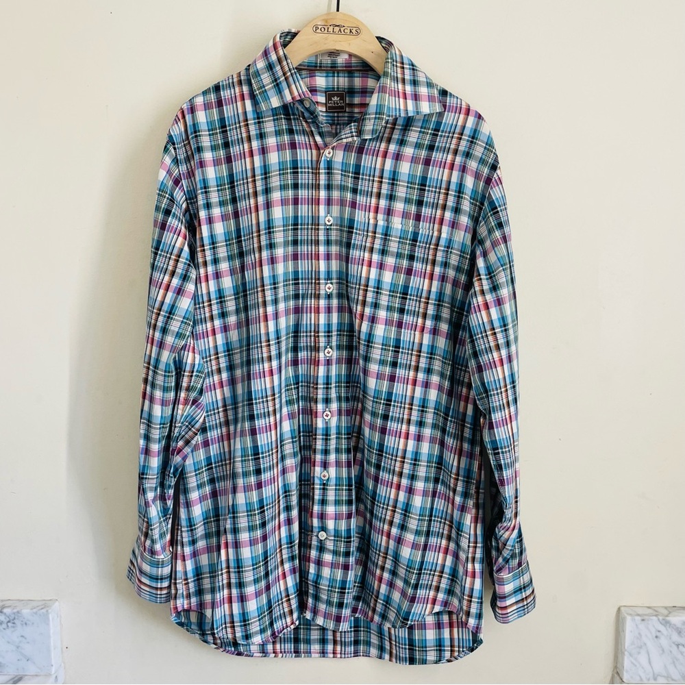 Peter Millar Multicolor Casual Dress Plaid Shirt size M